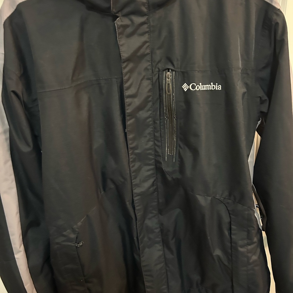Columbia Omni Heat Men's Black Rain Snow Gorpcore Outdoor Jacket Size Large - Picture 3 of 12